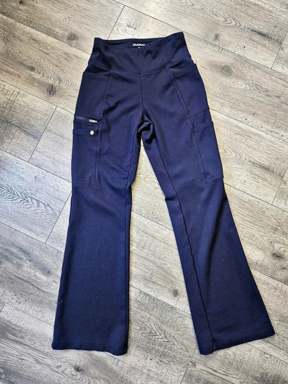 Jaanuu Perri Yoga Scrub Pant Flare Leg Midnight Navy